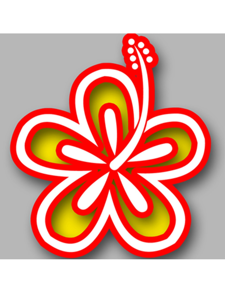 Repère fleur 21 - 10cm - Sticker/autocollant