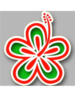 Repère fleur 22 - 10cm - Sticker/autocollant
