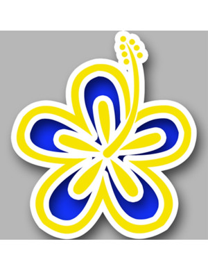 Repère fleur 23 - 10cm - Sticker/autocollant