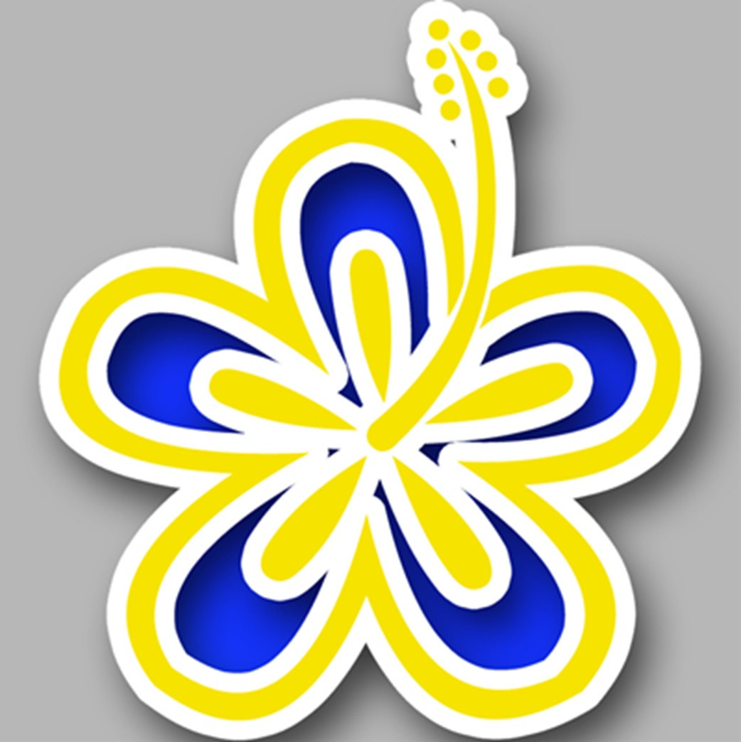 Repère fleur 23 (10cm) - Sticker/autocollant