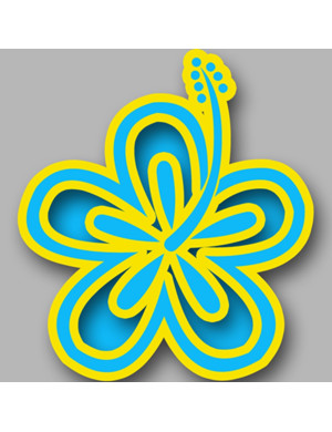 Repère fleur 24 - 10cm - Sticker/autocollant