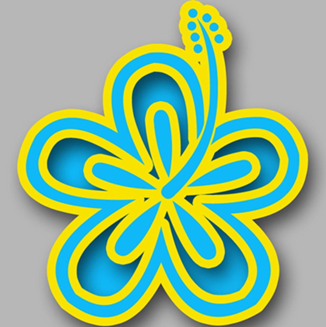 Repère fleur 24 (10cm) - Sticker/autocollant