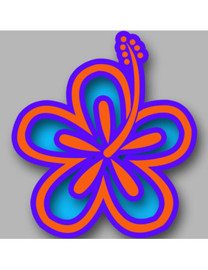 Repère fleur 25 - 10cm - Sticker/autocollant