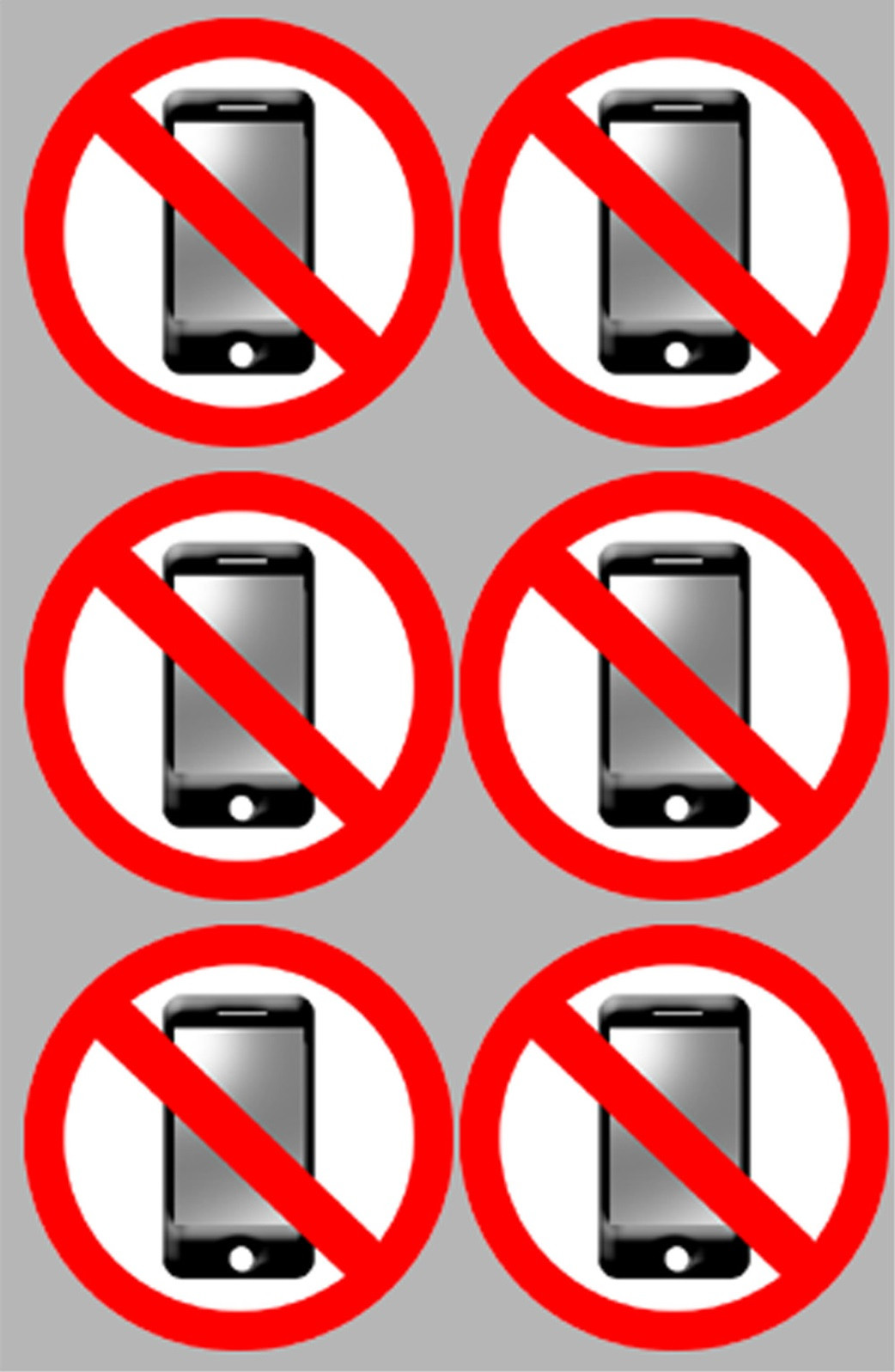Éteindre son téléphone mobile (6 fois 5cm) - Sticker/autocollant