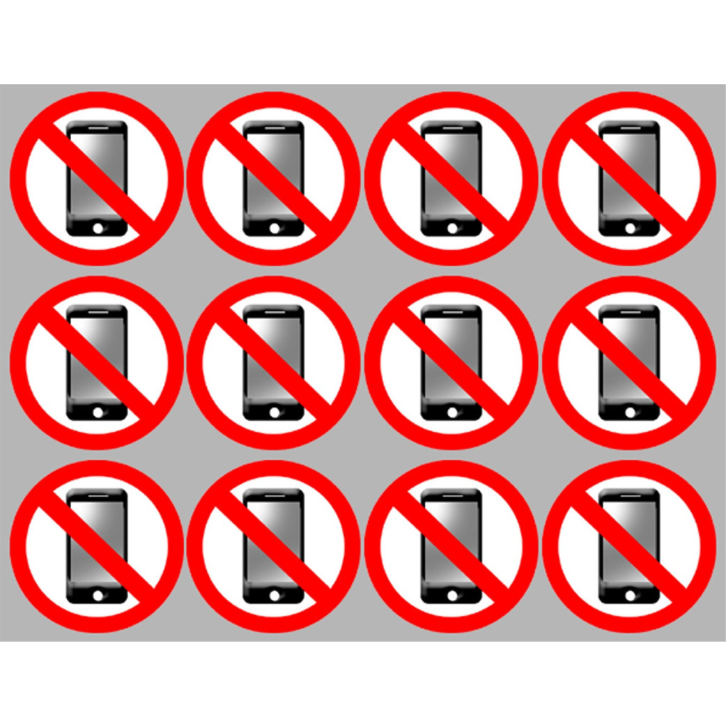 Éteindre son téléphone mobile (12 fois 5cm) - Sticker/autocollant