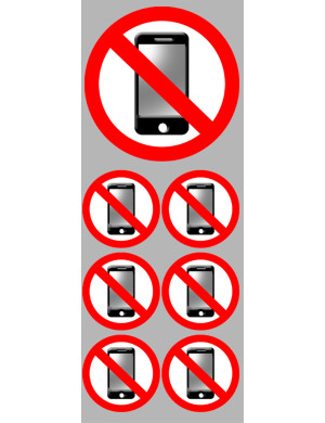 éteindre son smartphone (1fois 10cm - 6fois 5cm) - Sticker/autocollan