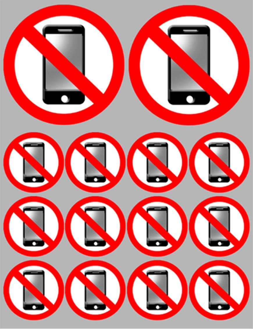 éteindre son smartphone (2fois 10cm - 12fois 5cm) - Sticker/autocolla