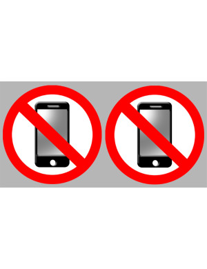 éteindre son smartphone (2stickers de10cm) - Sticker/autocollant