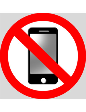 éteindre son smartphone (20x20cm) - Sticker/autocollant