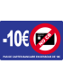 Pas de cartes bancaires en dessous de 10 euros - 15x9.2cm - Sticker/autocollant