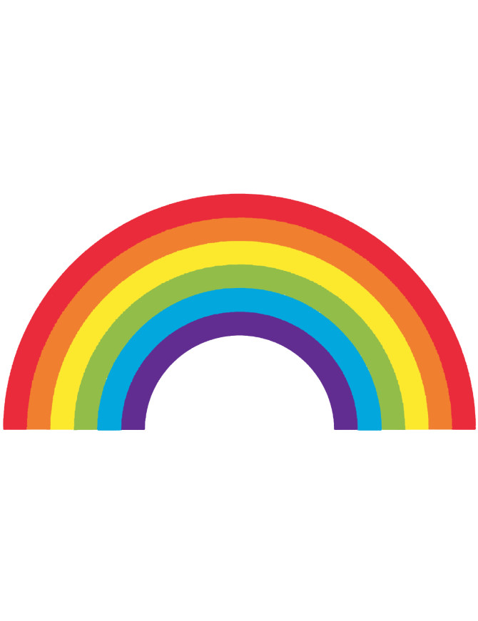 Arc en ciel - 20x10cm - Sticker/autocollant Arc en ciel - 20x10cm - Sticker/autocollant