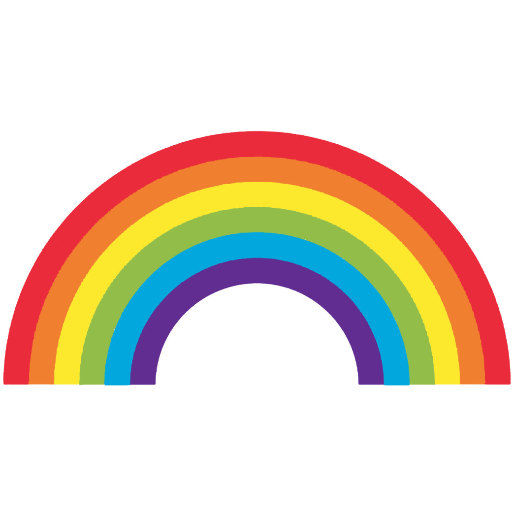 Arc en ciel - 10x5cm - Sticker/autocollant