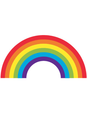 Arc en ciel - 10x5cm - Sticker/autocollant