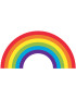 Arc en ciel - 10x5cm - Sticker/autocollant