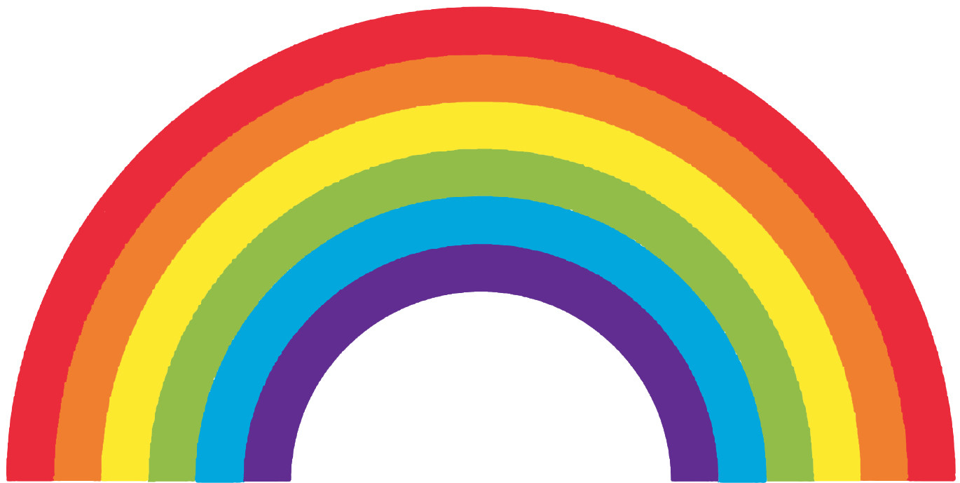 Arc en ciel - 10x5cm - Sticker/autocollant