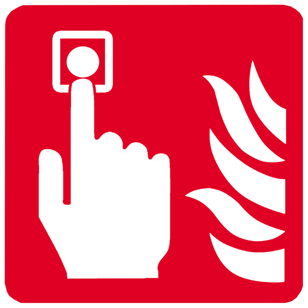 Point d'alarme incendie (15cm) - Sticker/autocollant