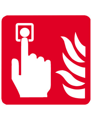 Point d'alarme incendie (10cm) - Sticker/autocollant