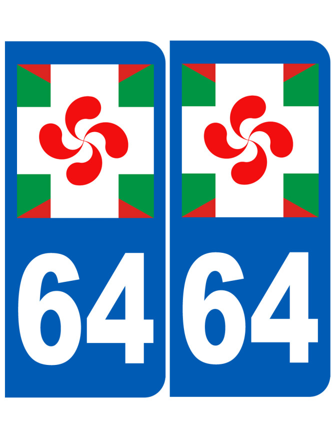 immatriculation basque - Sticker/autocollant immatriculation basque - Sticker/autocollant
