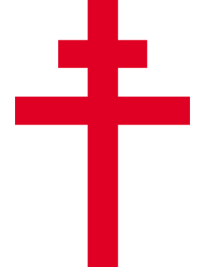 Croix de Lorraine détouré - 10x6.5cm - Sticker/autocollant