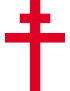 Croix de Lorraine détouré - 10x6.5cm - Sticker/autocollant