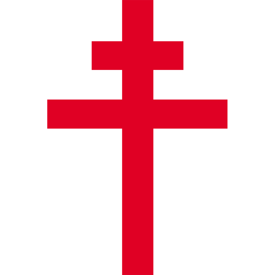 Croix de Lorraine détouré - 5x3.2cm - Sticker/autocollant