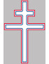 Croix de Lorraine France détouré - 15x10cm - Sticker/autocollant