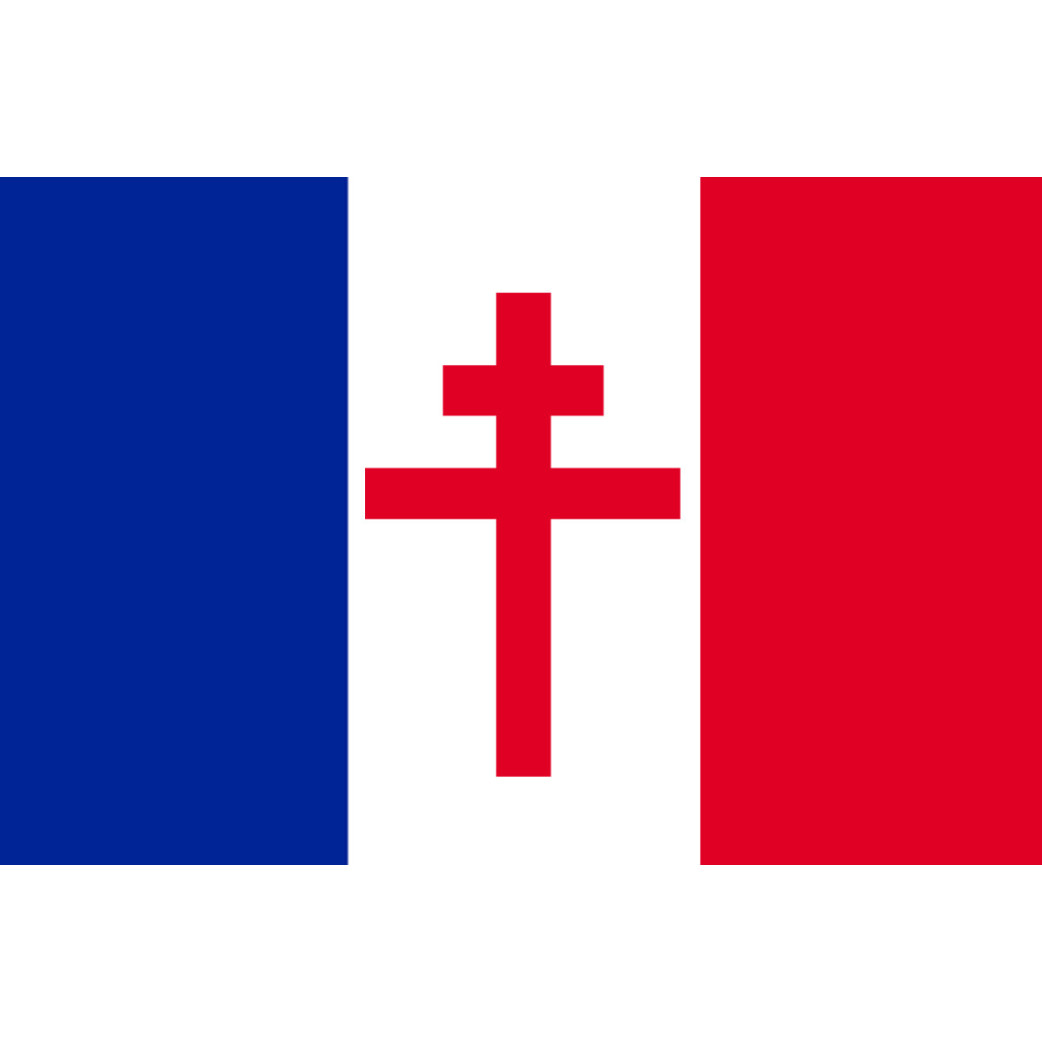 Drapeau France Croix de Lorraine - 20x13cm - Sticker/autocollant