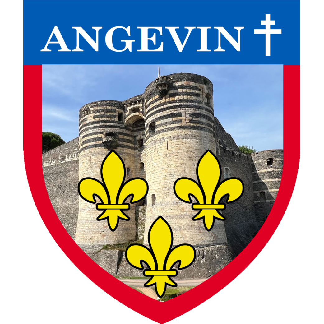 Angevin Croix d'Anjou - 10x8.5cm - Sticker/autocollant