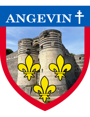 Angevin Croix d'Anjou - 10x8.5cm - Sticker/autocollant