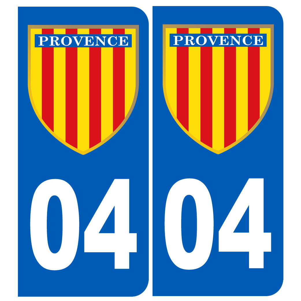 Immatriculation Provence 04 Alpes-de-Haute-Provence - Sticker/autocollant