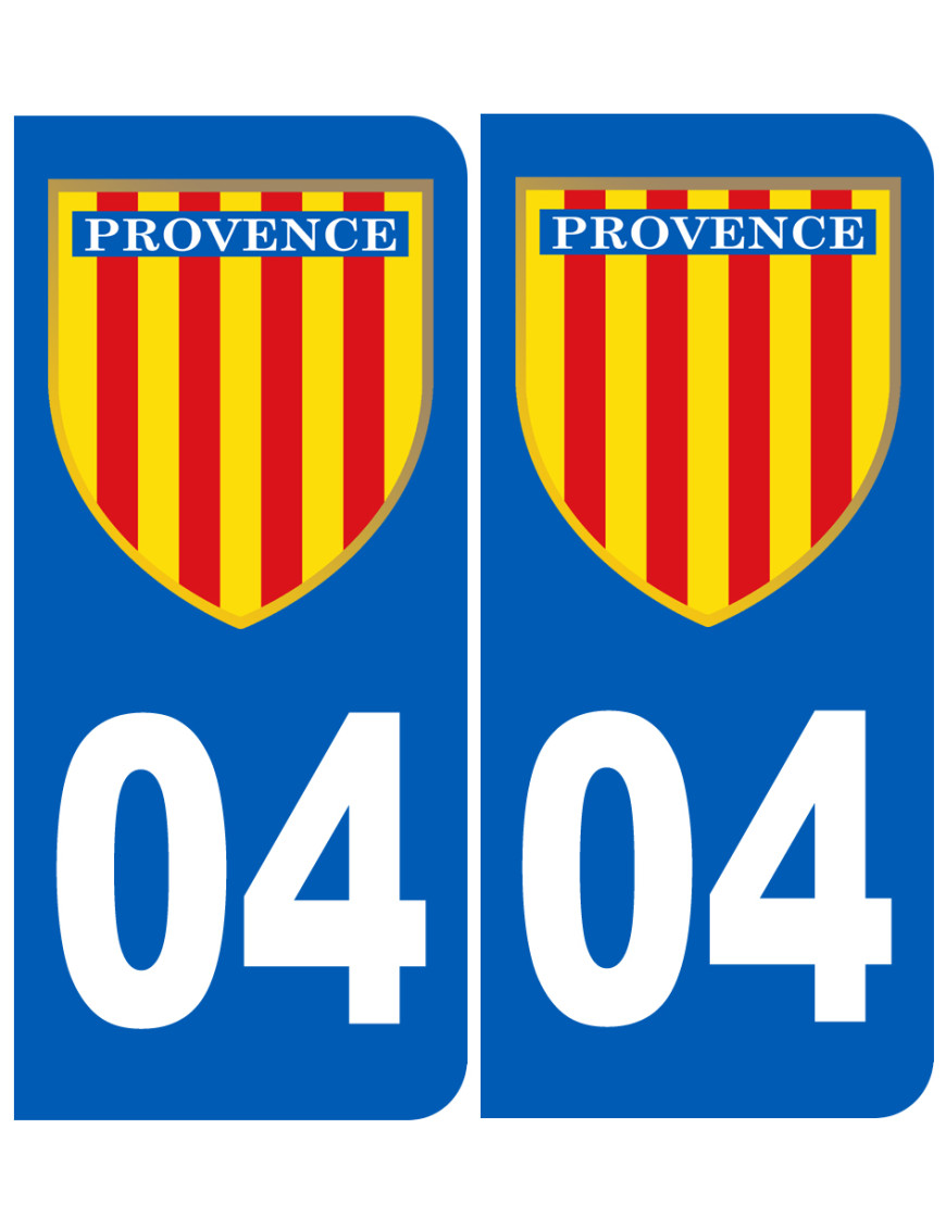 Immatriculation Provence 04 Alpes-de-Haute-Provence - Sticker/autocollant