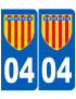 Immatriculation Provence 04 Alpes-de-Haute-Provence - Sticker/autocollant