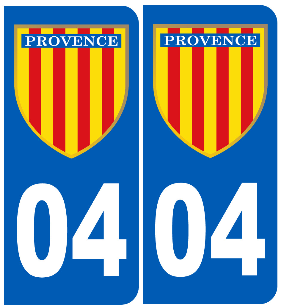 Immatriculation Provence 04 Alpes-de-Haute-Provence - Sticker/autocollant