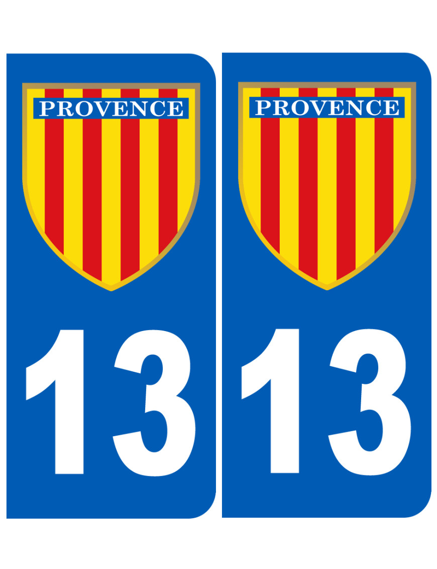 Immatriculation Provence 13 Bouches du Rhône - Sticker/autocollant