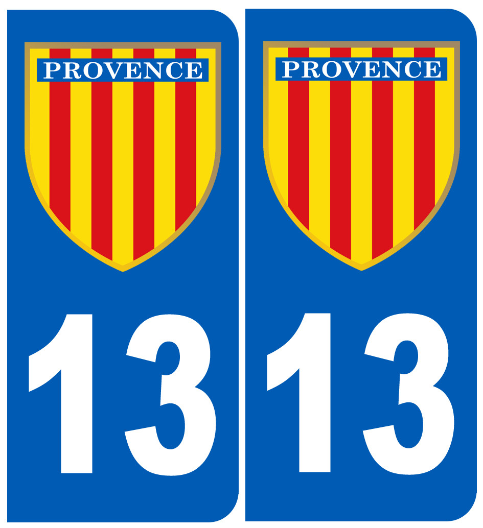 Immatriculation Provence 13 Bouches du Rhône - Sticker/autocollant