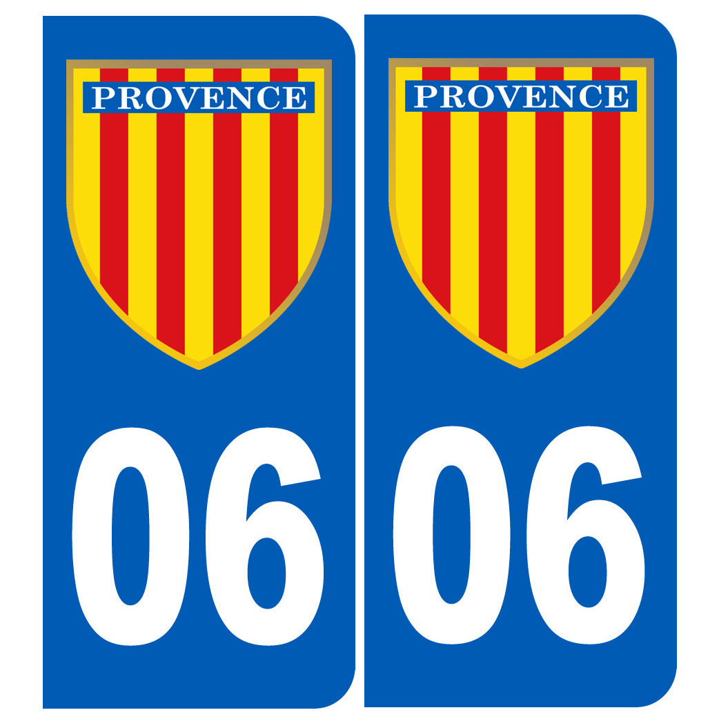 Immatriculation Provence 06 Alpes-Maritimes - Sticker/autocollant