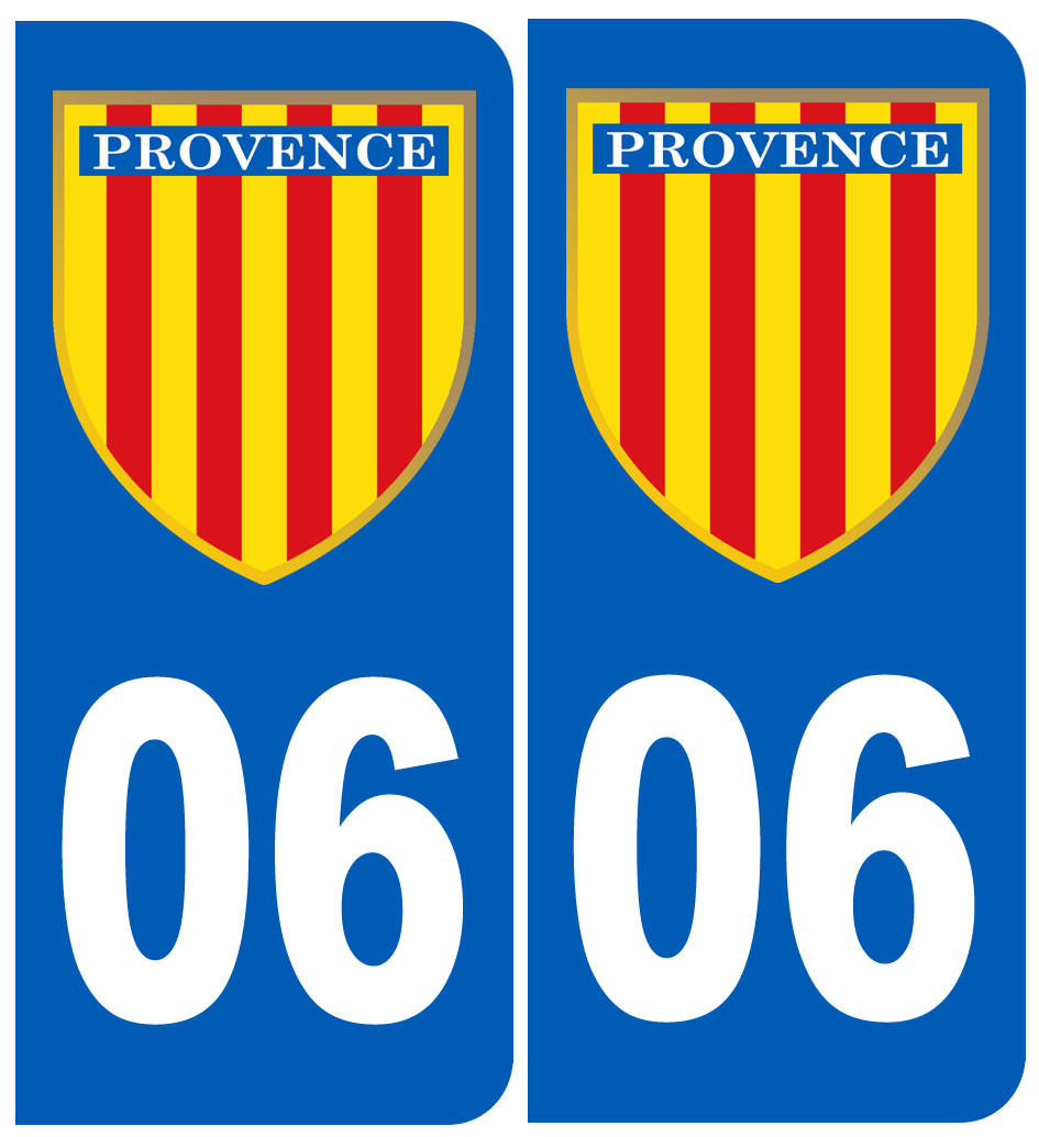 Immatriculation Provence 06 Alpes-Maritimes - Sticker/autocollant
