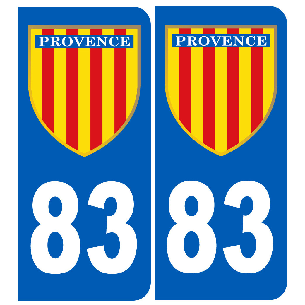 Immatriculation Provence 83 Var - Sticker/autocollant