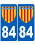 Immatriculation Provence 84 Vaucluse - Sticker/autocollant