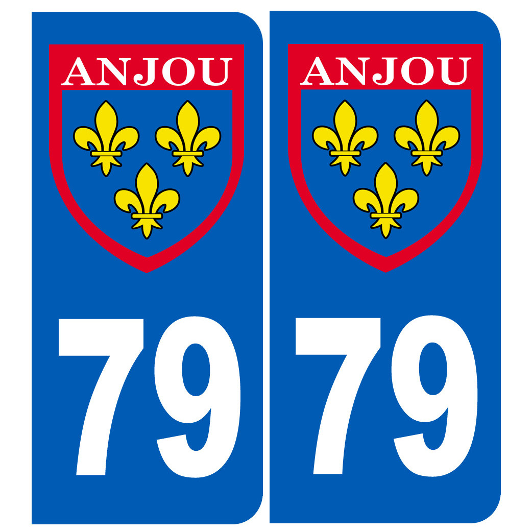 Immatriculation Anjou 79 Deux Sèvres - Sticker/autocollant