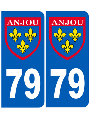 Immatriculation Anjou 79 Deux Sèvres - Sticker/autocollant
