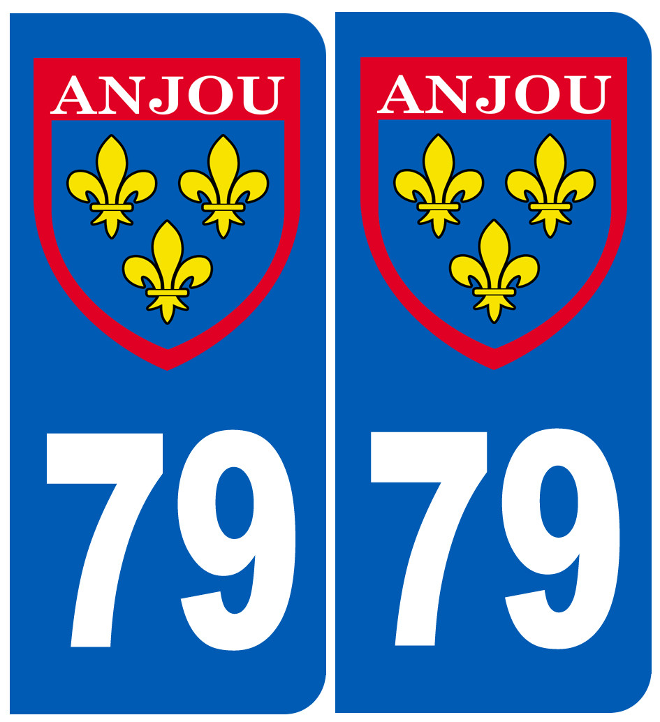 Immatriculation Anjou 79 Deux Sèvres - Sticker/autocollant