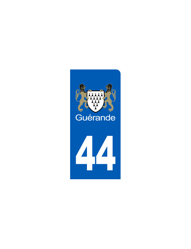 immatriculation motard Guérande (6.5x3cm) - Sticker/autocollant immatriculation motard Guérande (6.5x3cm) - Sticker/autocollant