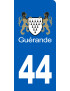 immatriculation motard Guérande (6.5x3cm) - Sticker/autocollant