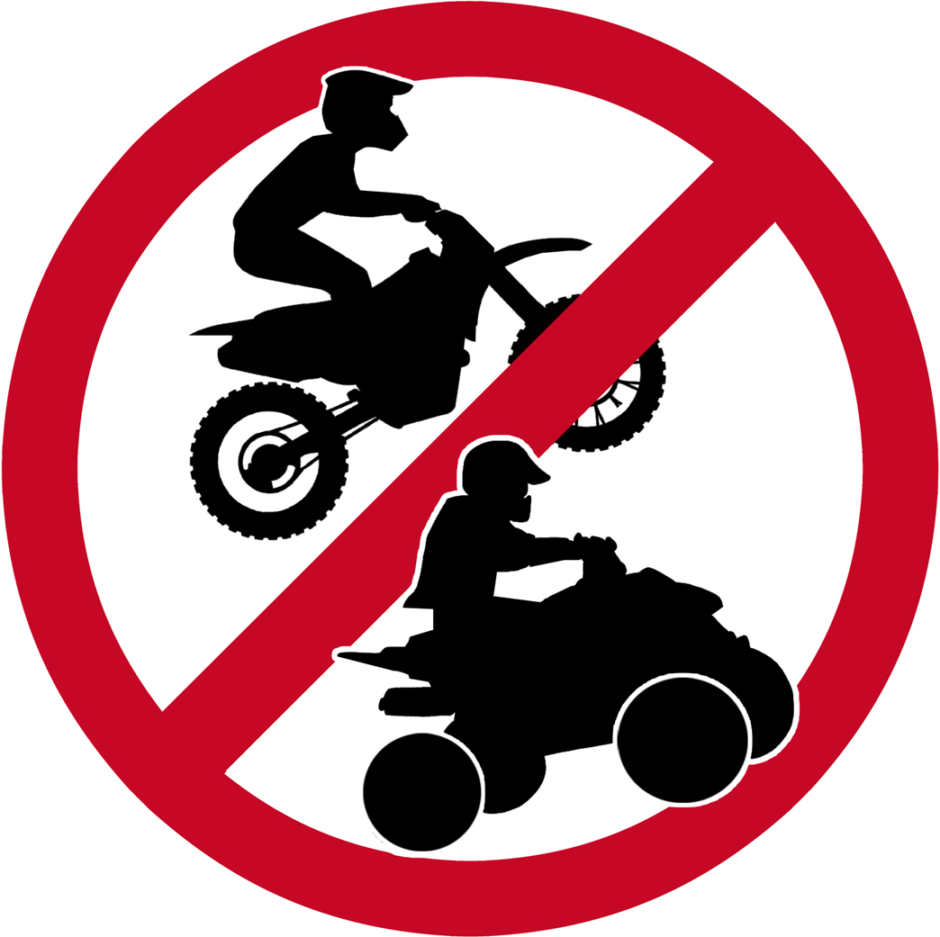 Motocross et quad interdit - 15x15cm - Sticker/autocollant