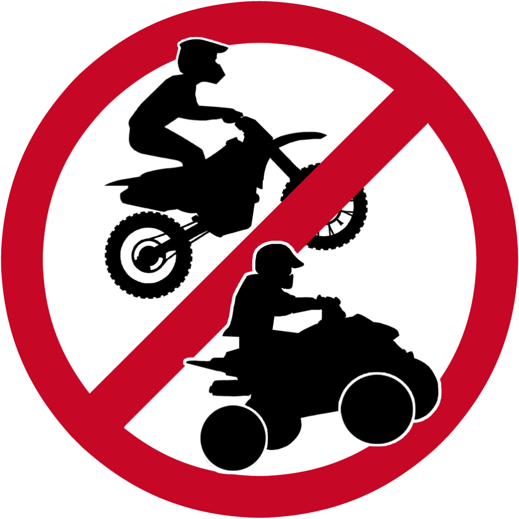 Motocross et quad interdit - 5x5cm - Sticker/autocollant