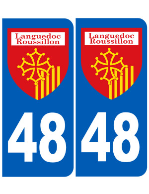 Immatriculation Languedoc-Roussillon 48 - Sticker/autocollant