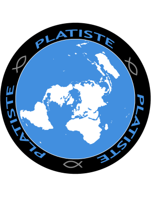 La terre plate - 10x10cm - Sticker/autocollant