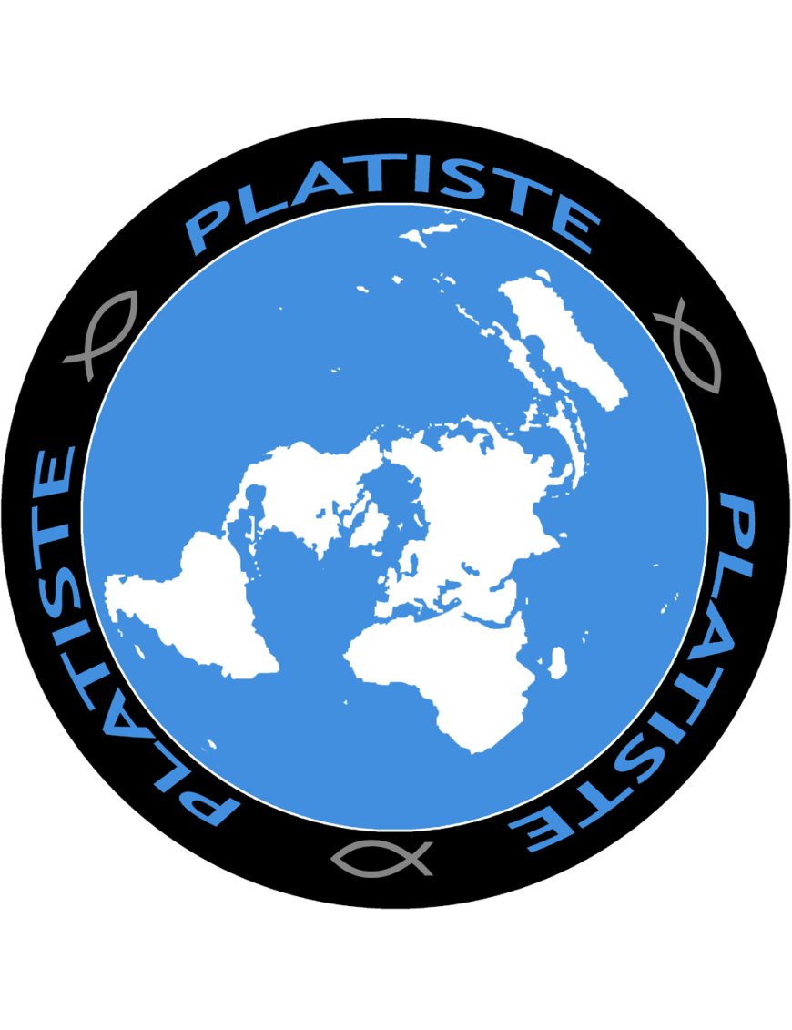 La terre plate - 5x5cm - Sticker/autocollant