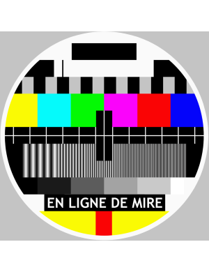 EN LIGNE DE MIRE - 20x20cm - Sticker/autocollant